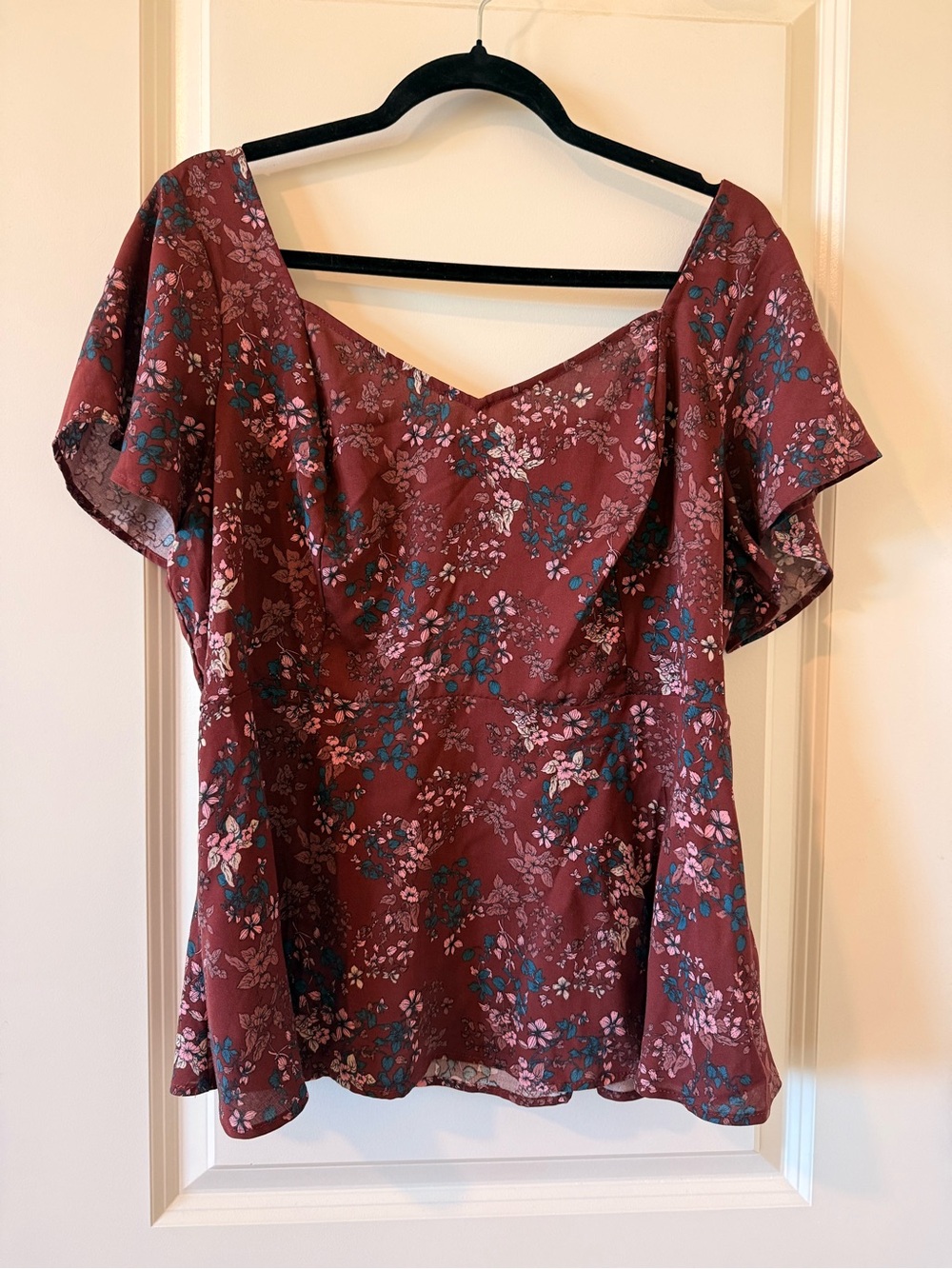 Torrid Women’s Floral Babydoll Blouse NWOT